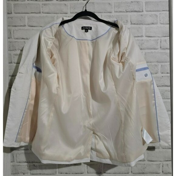 J. Crew Madelen Linen Blend Blazer Cream Size 6‎ - Picture 6 of 12